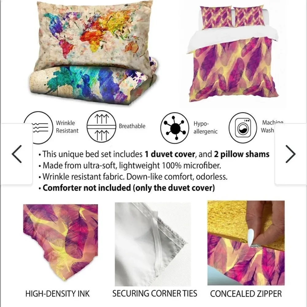 Designart Indigo Abstract Watercolor Blue' Coastal Duvet Cover Set - Full/Queen